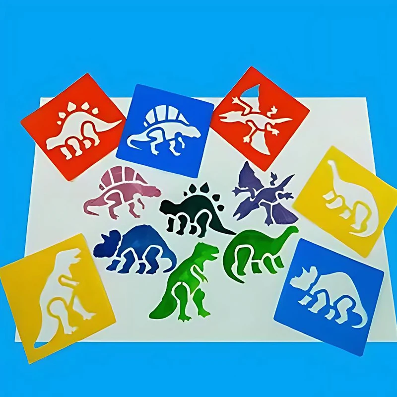 12/24PCS Hollow Out Graffiti Stencils Creative Plastic Drawing Template Reusable DIY Drawing Stationery Artclass Craft Props ZYF
