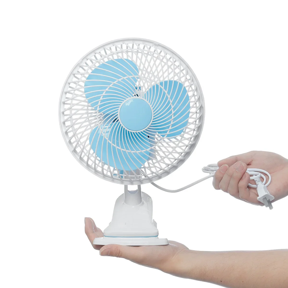 Miniventilador de escritorio ajustable de 220V y 180 grados, ventilador de aire de alta velocidad con Clip y abrazadera de cabeza para dormitorio y oficina