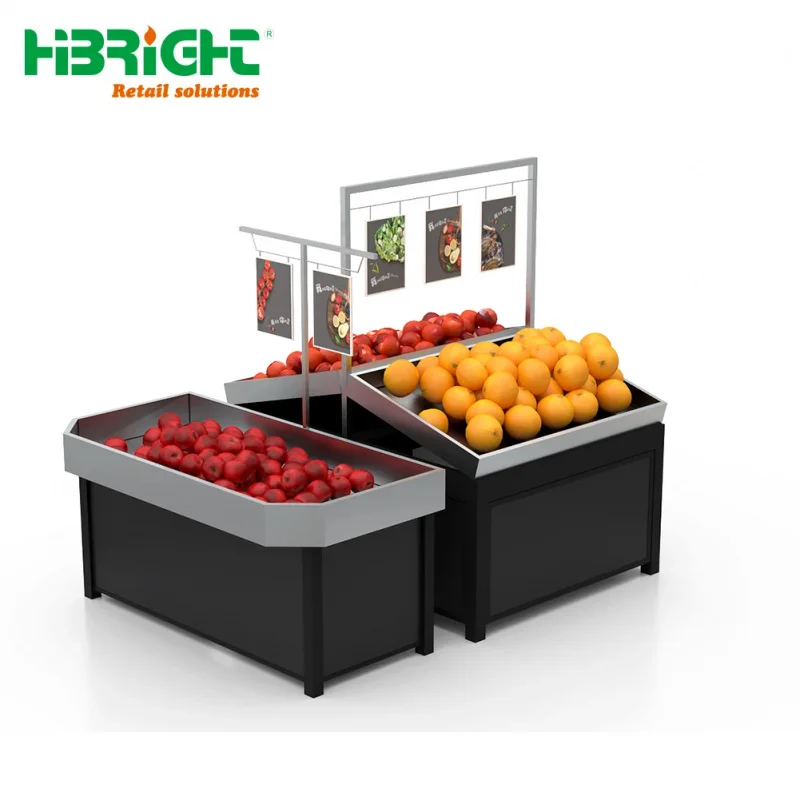custom.Highbright  Customized Metal Supermarket Vegetable Display Stand