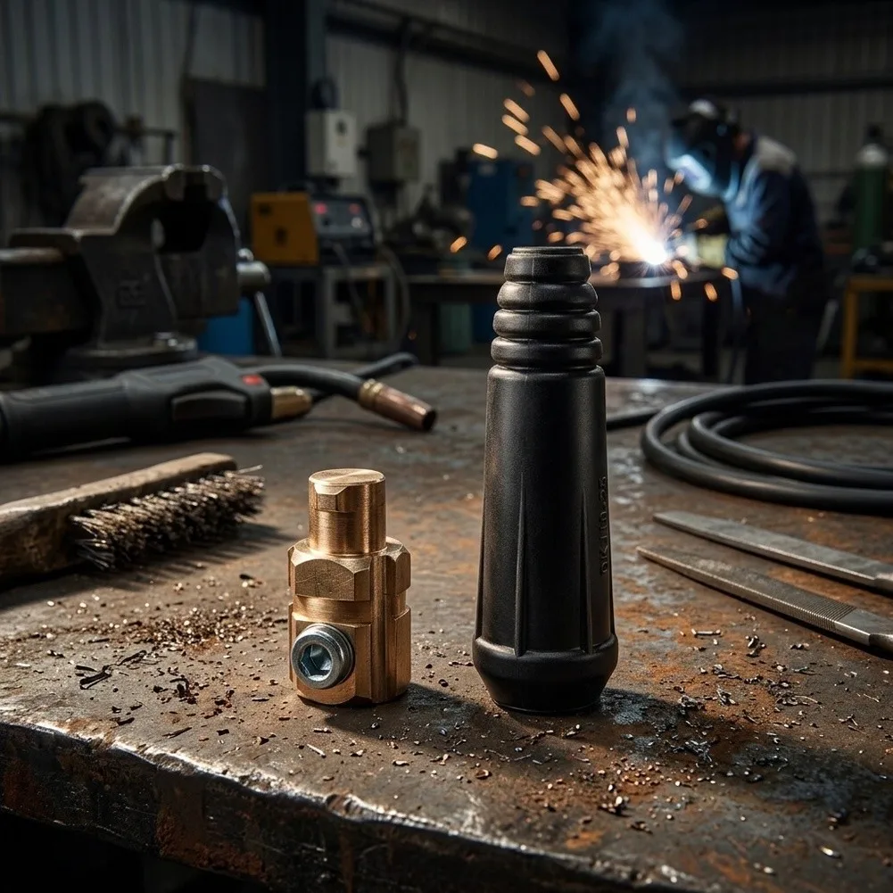 Solid Brass Inner Core Welding Quick Connector High Electrical Conductivity Low-loss Current Transmission Welding Connector