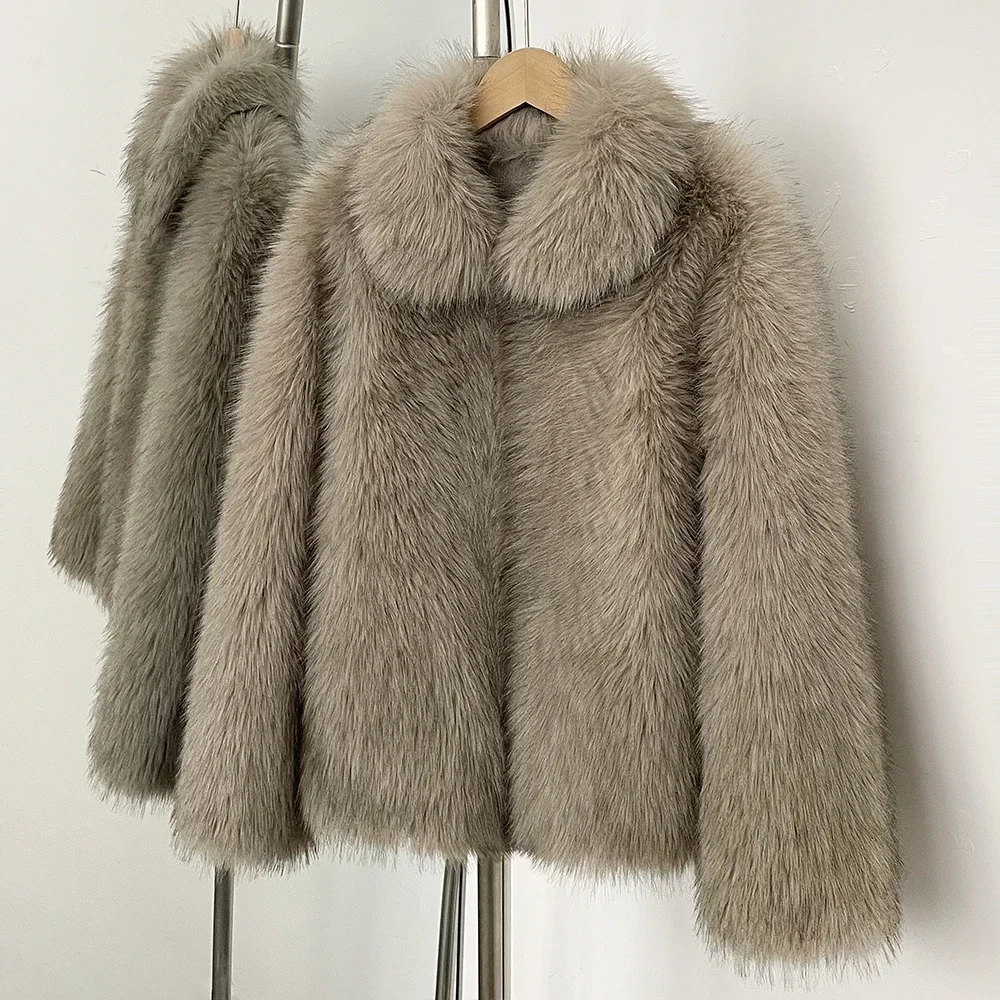 

OFTBUY Women's Faux Fur Coat Fashion Winter Woman 2025 Luxury Fur Jacket Female Cuteore Clothing Korean Climate Many Outer Coats