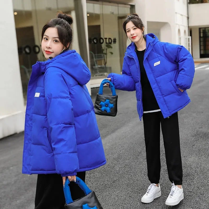 2023 New Winter Down Cotton Jacket Women Loose Padded Coat Female Solid Thicken Warm Puffer Parkas Jackets Snow Wear Outwear