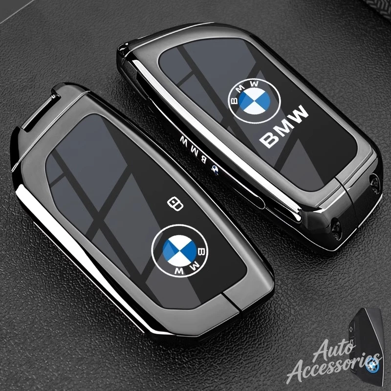 Leather Car Key Case Cover Full Protection Shell Keyring For BMW 2 4 5 7 Series IX XM X3 X4 X5 X6 X7 I5 I7 IX1 IX2 M5 XM X5M X6M