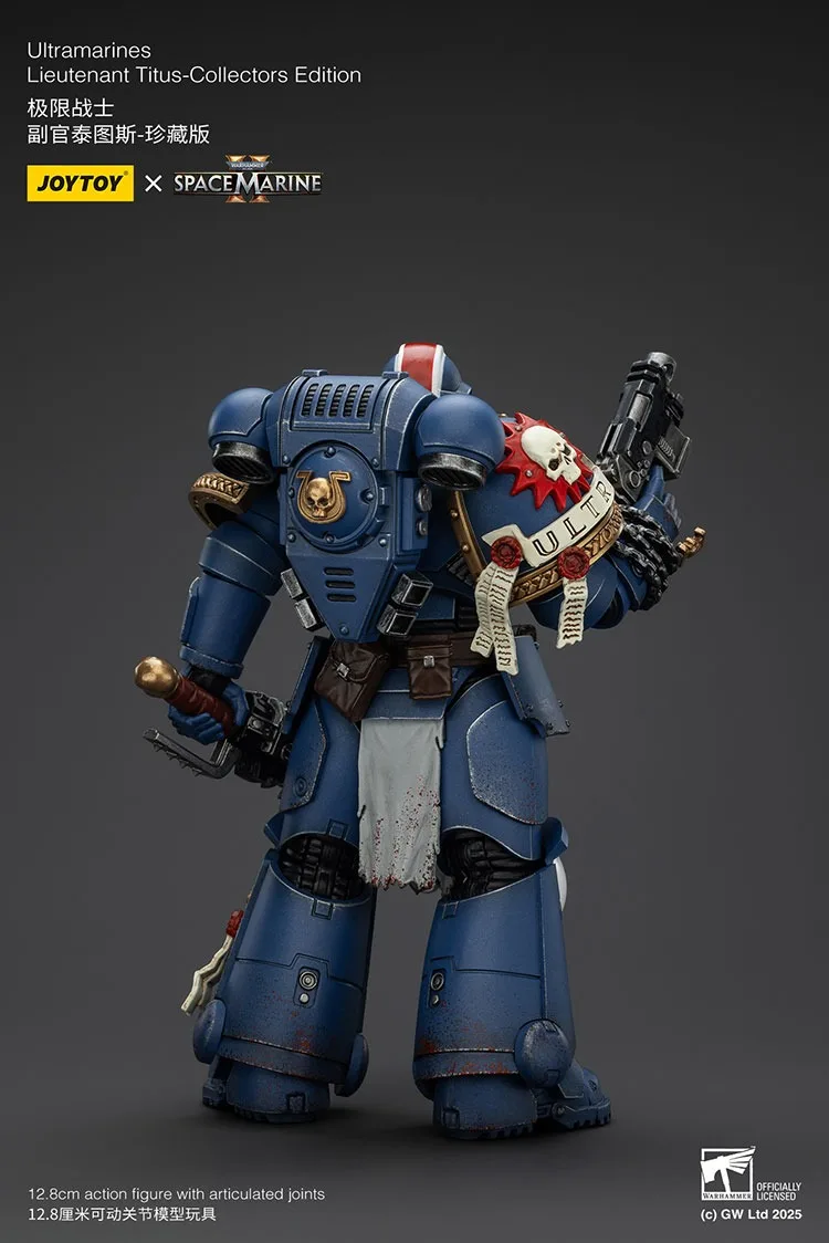 JOYTOY Warhammer 40K Ultramarines Lieutenant Titus-Collectors Edition ตัวเลขการกระทําคอลเลกชันตุ๊กตาของขวัญตกแต่งเดิม