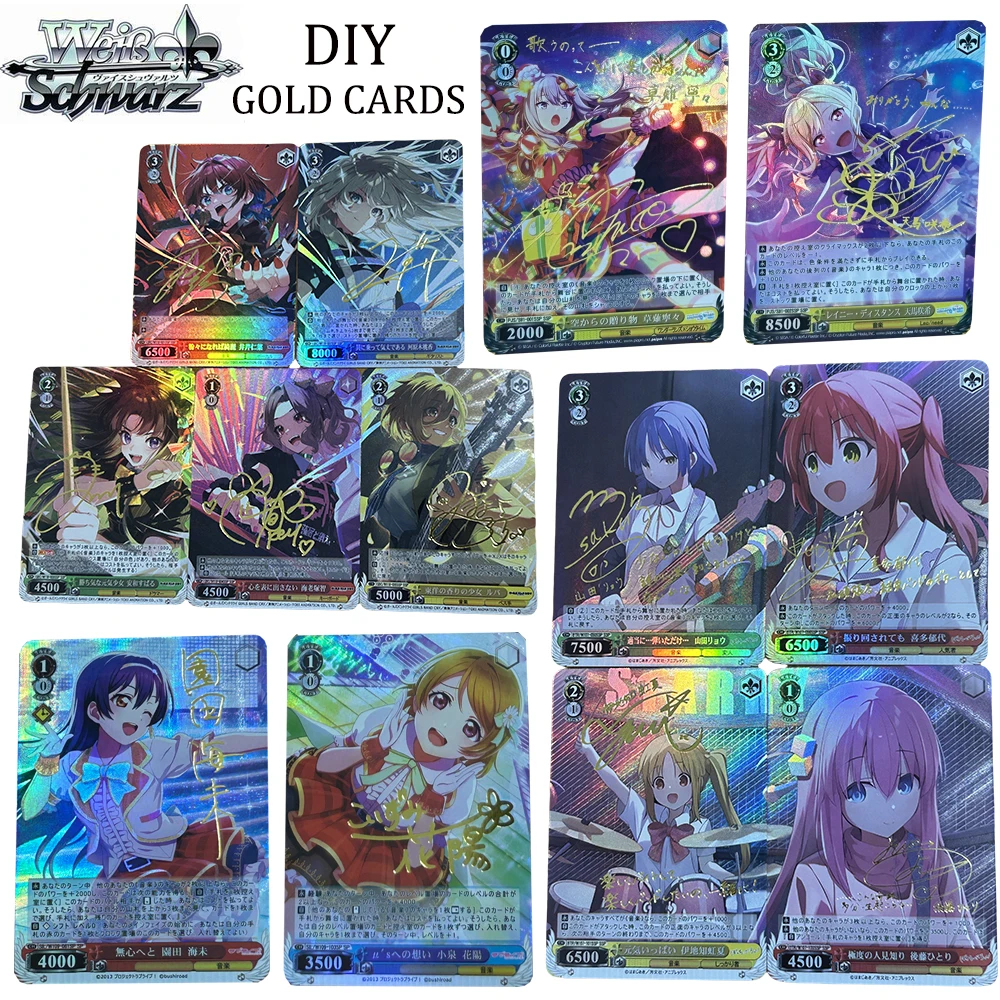 Weiss Schwarz DIY Kita IkuyoHot Chihaya Anon Hatsune Miku stamping signature collectible card Refraction dazzling holiday gifts