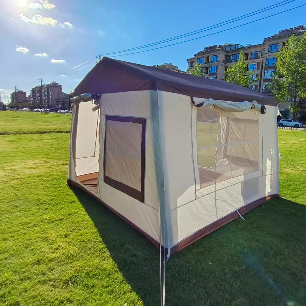 60s Setup Inflation Air Tent Family Commercial Large Square Ridge Inflatable House Tent Wholesale for Lawn Camping Picnic
