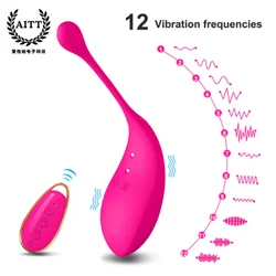 Oeuf vibrant de massage pour couples adultes, stimulateur de clitoris, stimulateur de mastjaune, point G, jouets sexuels vaginaux IkVibrating pour femmes