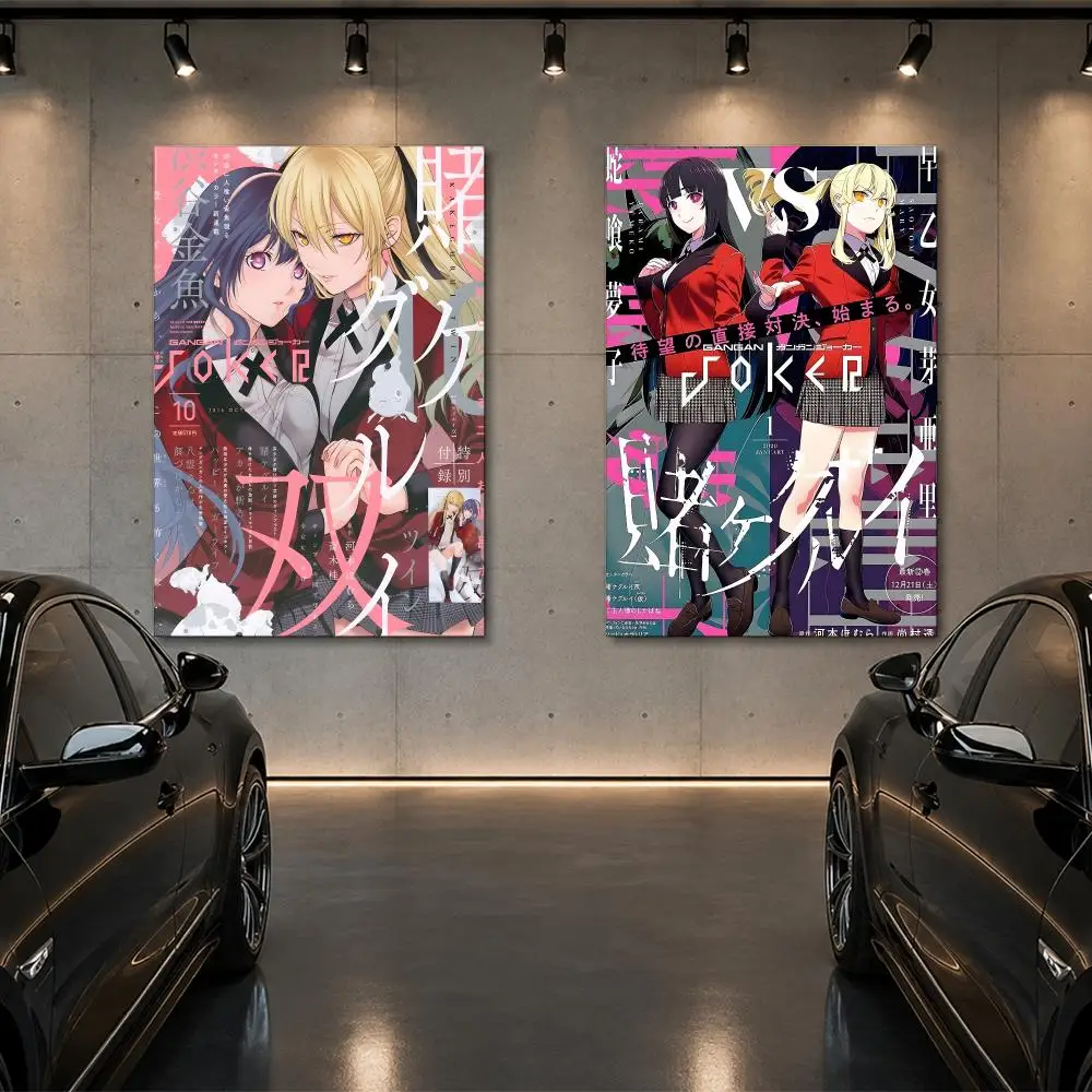 Anime K-kakegurui Poster Room Decor Home Wall Art Printing Waterproof Garage BedRoom Posters Gift