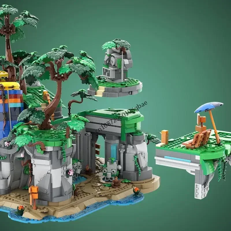 جديد 3972 قطعة عرض شارع الغابة الأكثر مبيعًا Moc أطلال قديمة نموذج اللبنات لتقوم بها بنفسك أفكار إبداعية ألعاب أطفال هدايا عيد الميلاد