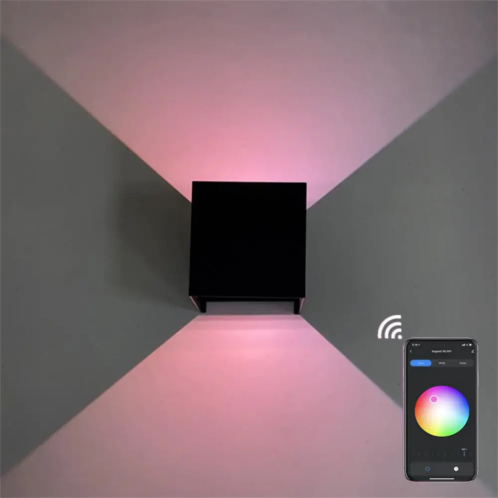 Imagem -03 - Tuya Lâmpada Led de Parede Moderna ac 85265v Smart Life App Control Rgb Escurecimento Colorido Decoração do Quarto Iluminação Interior Home