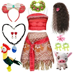 Moana Kostüm Mädchen Cosplay Prinzessin Kleider Kinder Vaiana Kleidung Karneval Party Kinder Outfits klassischen Stil Kleid Sets 2-12y