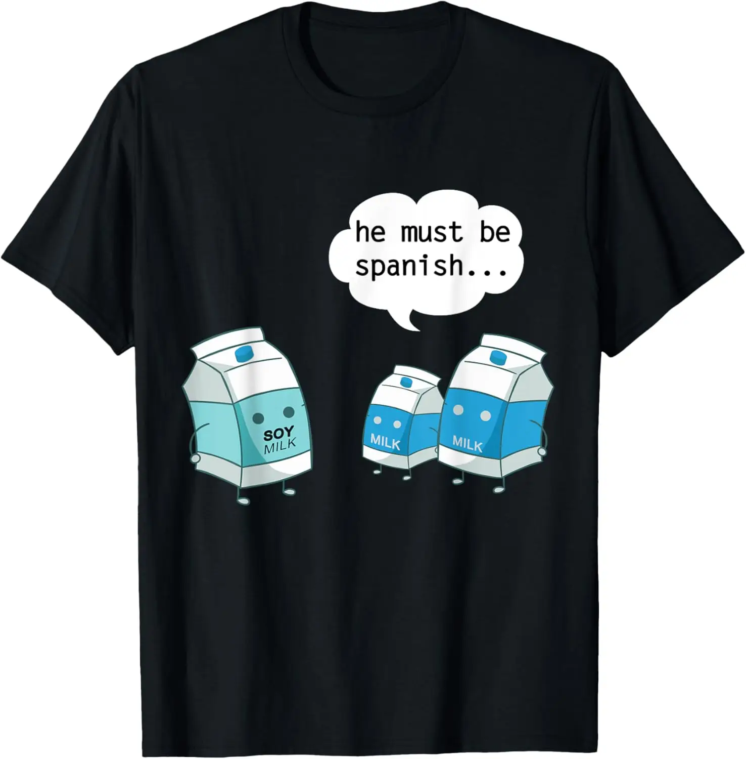 

Funny He Must Be Spanish Soy Milk and Dairy Milk T-Shirt