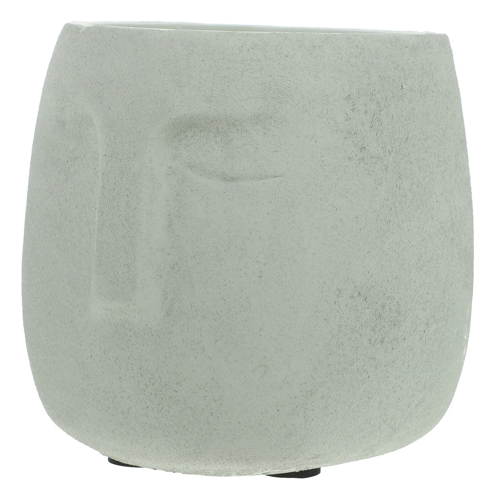 Face Sandblasted Ceramic Flower Pot – Abstract Nordic Planter for Home Office Decor & Indoor Plants