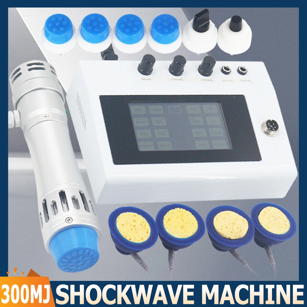 Physiotherapy Shockwave Machine For ED Treatment And Knee Pain Relief 300MJ Professional Shock Wave Relaxation EMS Massager New