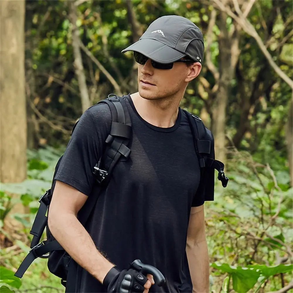 قبعة بيسبول عصرية مقاومة للماء للحماية من الشمس قبعة شمس قابلة للتنفس قابلة للطي للتخييم والمشي لمسافات طويلة قبعة للرجال والنساء