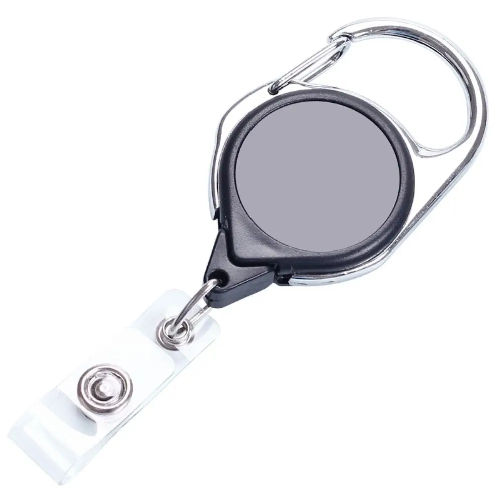 Square Nurse Badge Holder Belt Clip Keyring Clips Retractable Badge Reel Name Tag Anti-Lost Easy To Pull Buckle Doctor Hospital