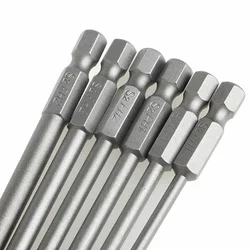 For Household Screws Screwdriver Bit Hand Tools Home 100mm Long 6Pcs/Set Cross Head Magnetic Bits Magnetic Hex