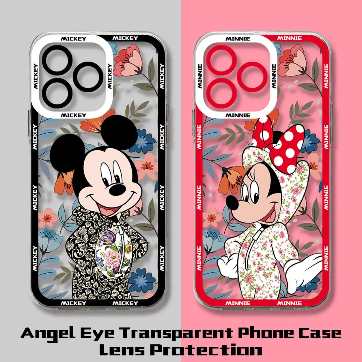 Cartoon Mickey Minnie Fashion Mouse Phone Case For Redmi Note 12 11 10 9 Pro 7 8 9C 10C 12C 13C 4G 5G Soft Silicone Transparent