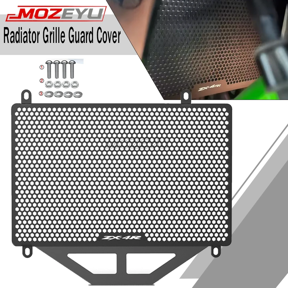 

For Kawasaki Ninja ZX-4RR ZX-4R/ZX-4R SE 2023 2024 ZX4RR ZX4R Motorcycle Radiator Grill Grille Guard Cover Protection Protector