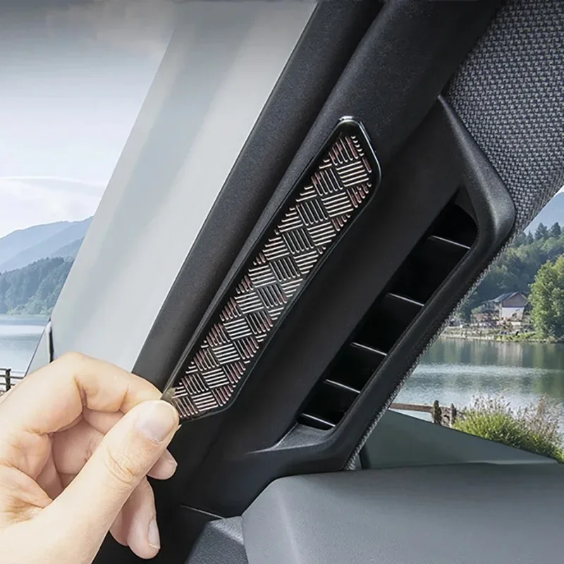 

For BMW X3 G45 G48 2025-2026 Stainless Steel Black Car A-pillar Air Conditioning Outlet Dust Cover Trim Interior Car Accessories