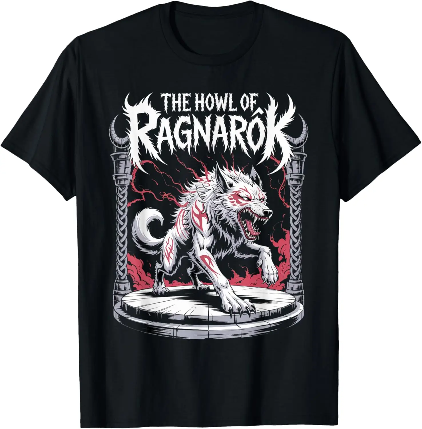 

The Howl of Ragnarok Wolf Norse Myth Warrior Saga T-Shirt 100% Cotton O-Neck Short Sleeve Summer Casual Mens T-shirt Streetwear