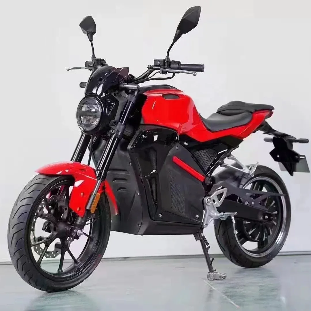 High-Speed 8000W Electric Motorcycle 72V Motorbike with Two Wheels V8 E-Bike 10000W Powerful Pedals 80km Range per Charge