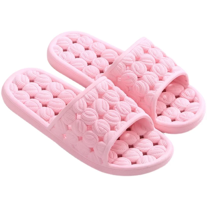 Personality soft bottom hollowed out Breathable comfortable massage non-slip bath bath bath male and female couples home slipper