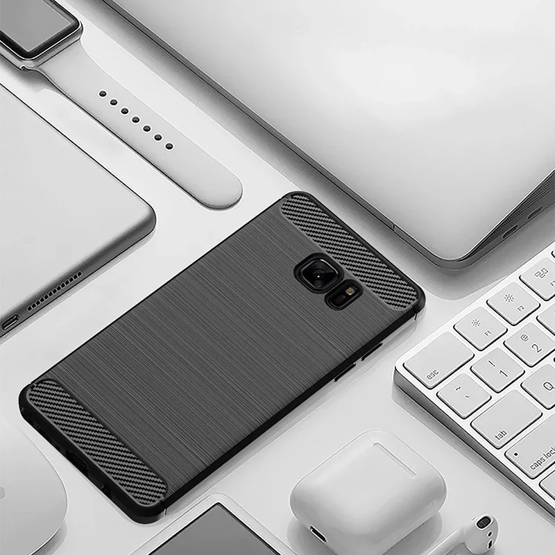 Case For Samsung Galaxy Note 7 / Fan Edition Case Silicone TPU Bumper Shockproof Carbon Cover for Galaxy Note7 FE N9300 N930F