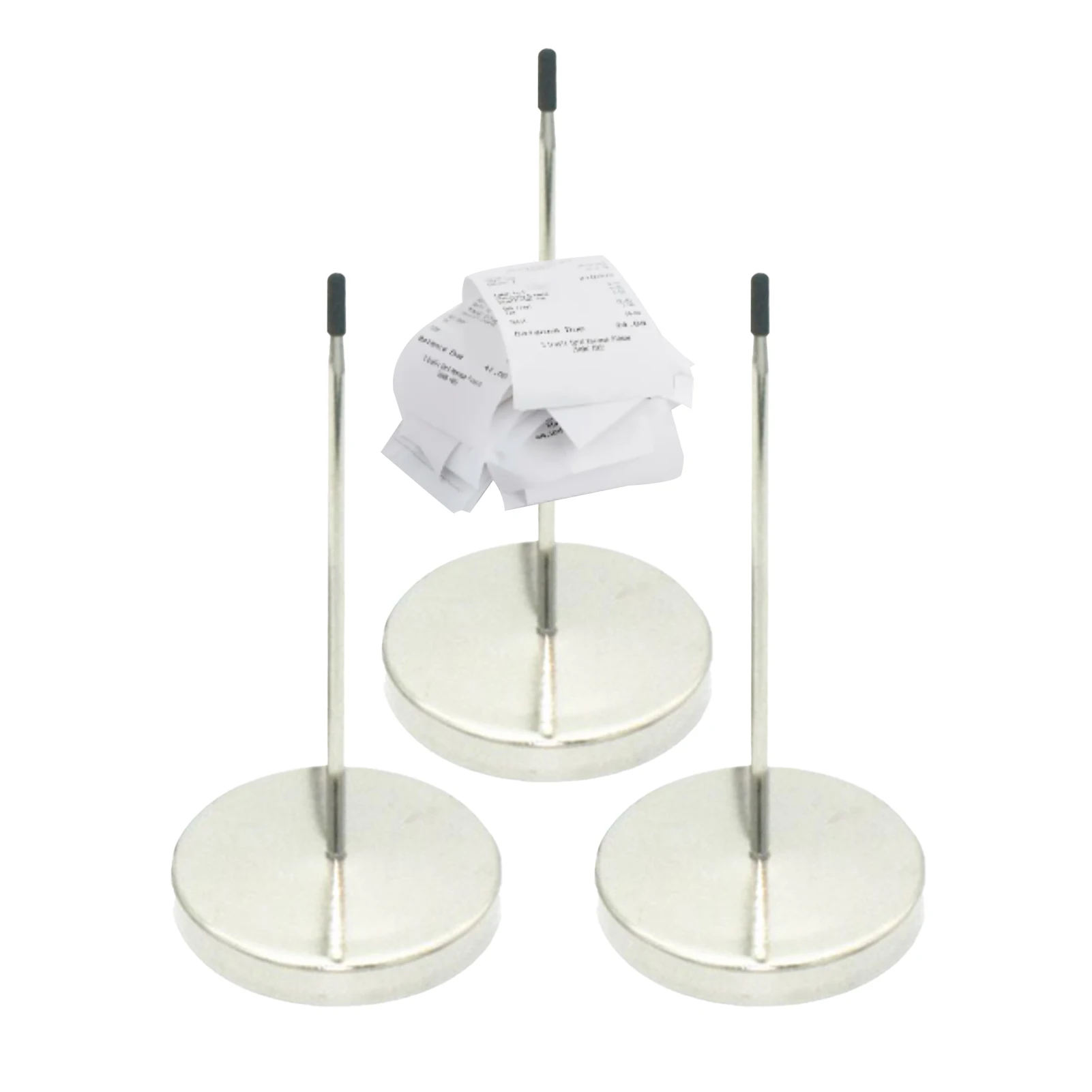 Soporte de Metal con punta redonda para facturas, organizador de almacenamiento de oficina para notas de cocina, soporte de recibo de escritorio para restaurante y Hotel, 3 piezas