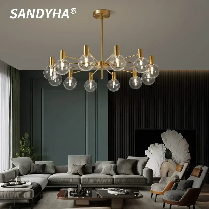 

SANDYHA Nordic Magic Bean LED Pendant Lights Simple Chandeliers for Bedroom Living Room Restaurant Home Decor Lighting Fixture