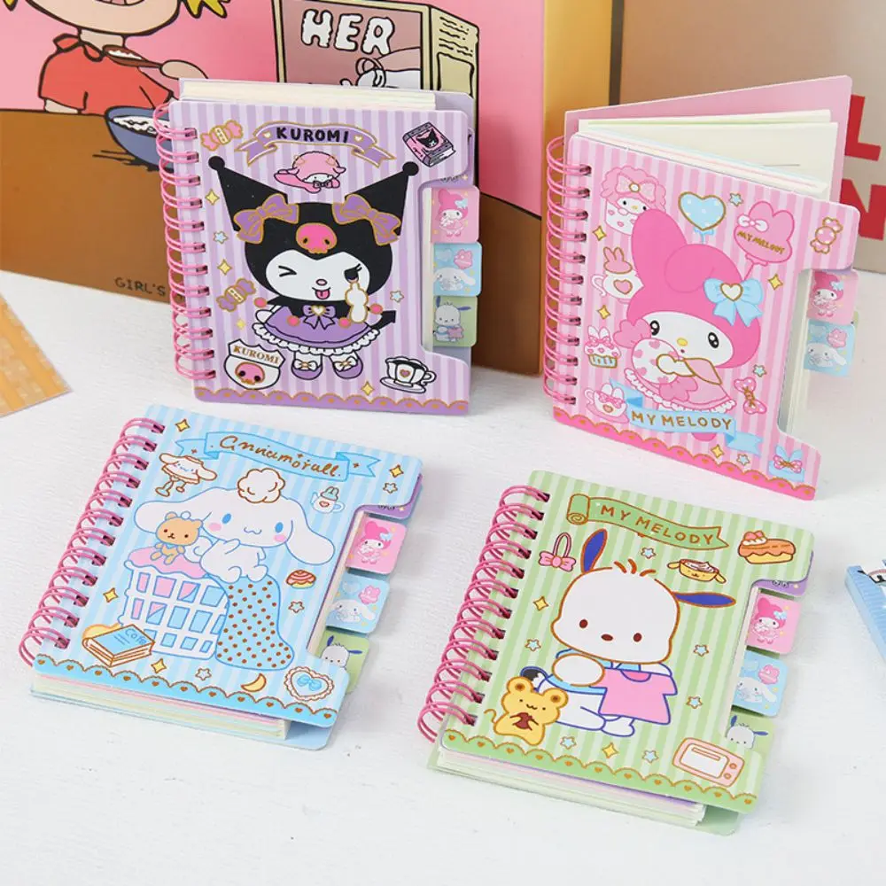 Sanrio Hellokitty Diary Notebook Anime Series Kawaii Kuromi My Melody Cinnamoroll Cartoon Student Portable Notebook Kids Gift