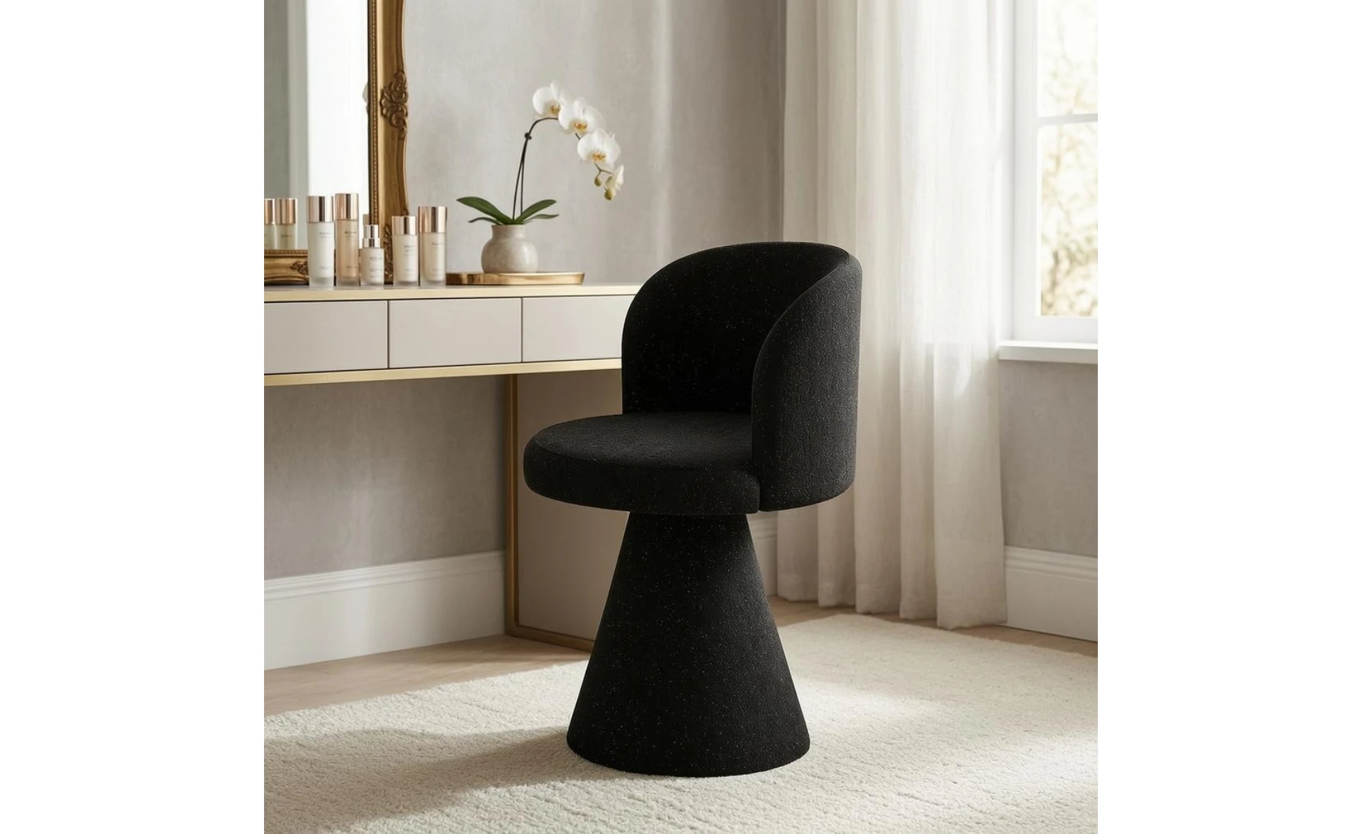 Swivel Accent Chair Wood Frame Home Seating