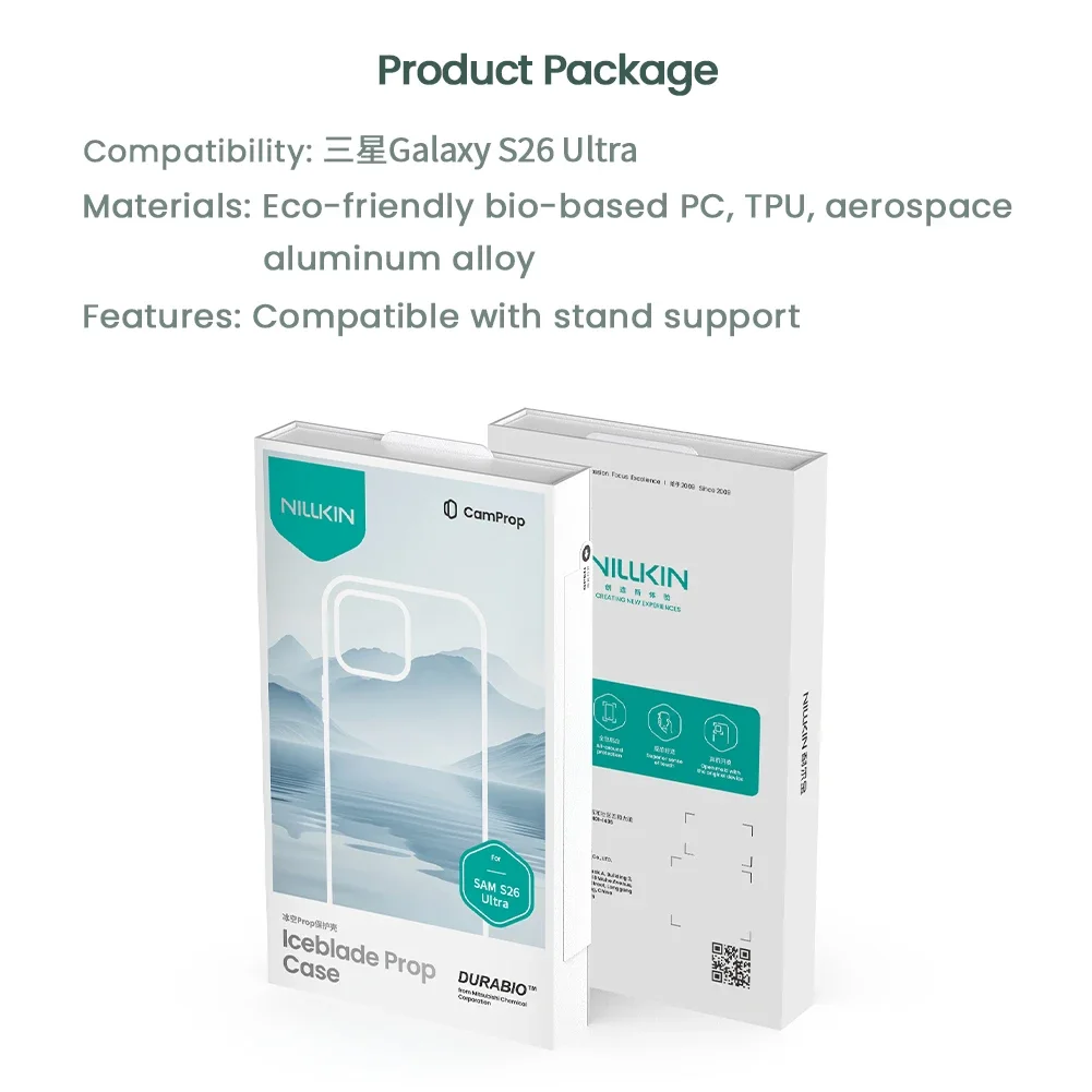 

Nillkin For Samsung Galaxy S26 Ultra Iceblade Prop Magnetic Case Lens Protective Only with magnetic suction function