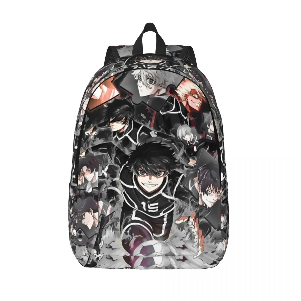 

Blue Lock Bachira Yoichi Isagi Cool Backpack with Pocket High School Work Football Manga Daypack for Men Women Laptop Canvas Bag