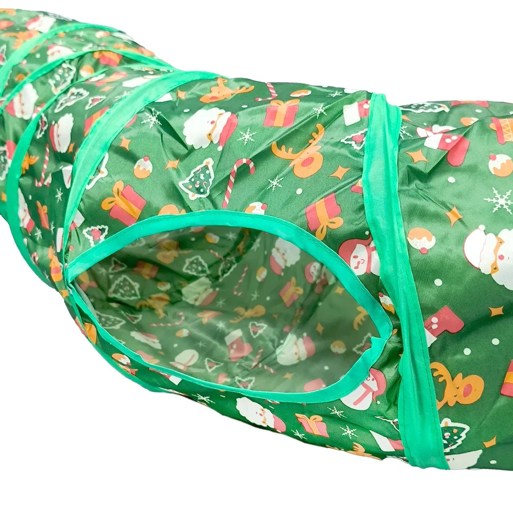 2025 nuevo superventas Navidad mascota gato túnel gato arena paso integrado creativo gato auto-hey artefacto suministros para mascotas