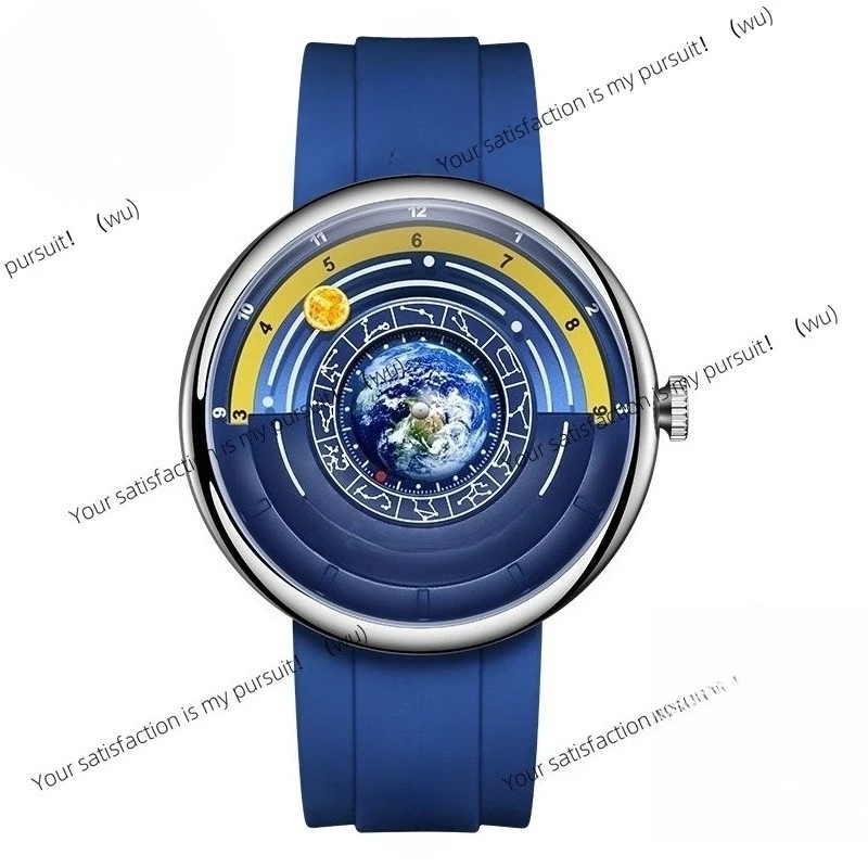 ZOCI-Earth Dial Unique Design Waterproof Quartz Watch Sports Silicone Strap Men's Watch