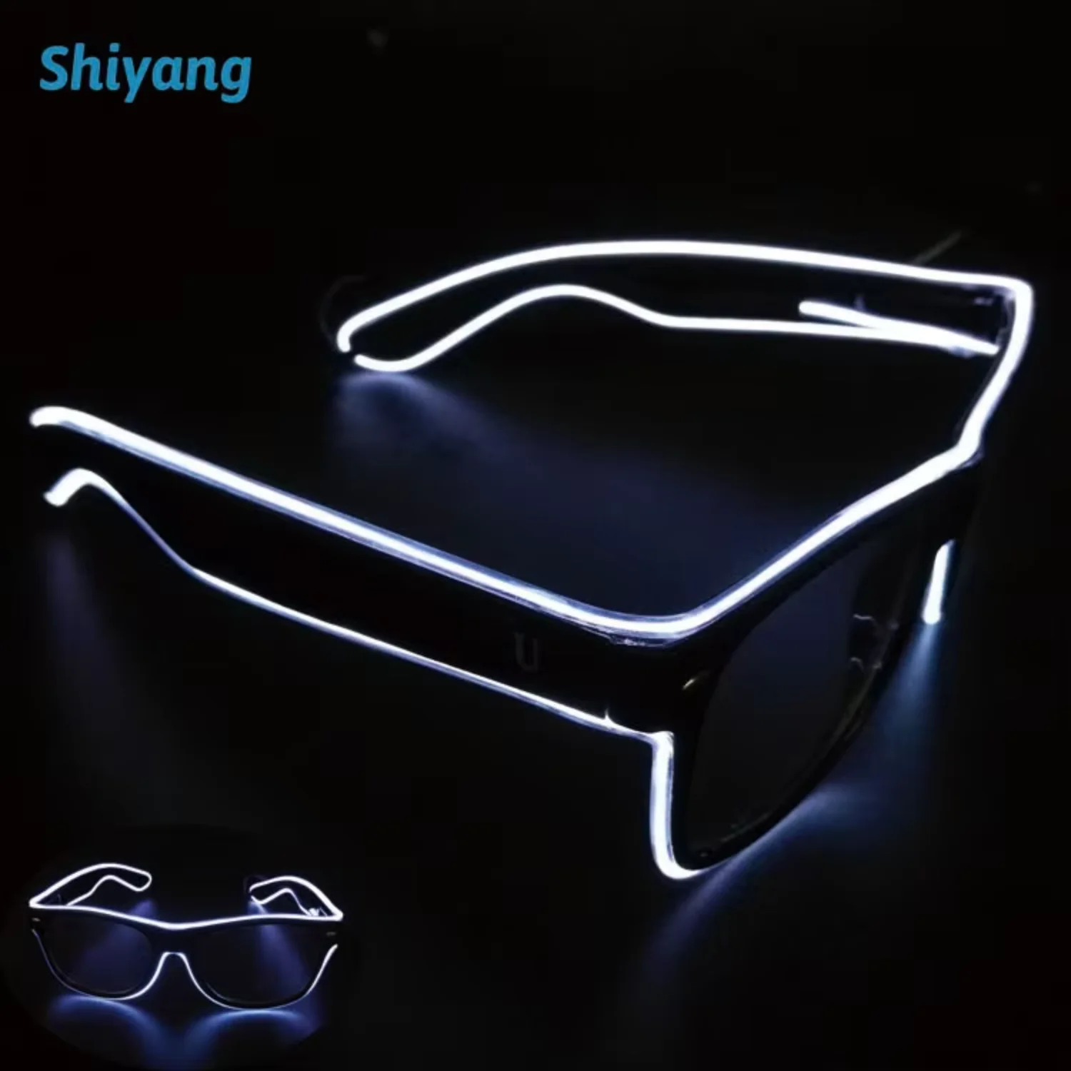 Halloween Christmas party decoration glow in dark party LED glasses  LED sunglasses