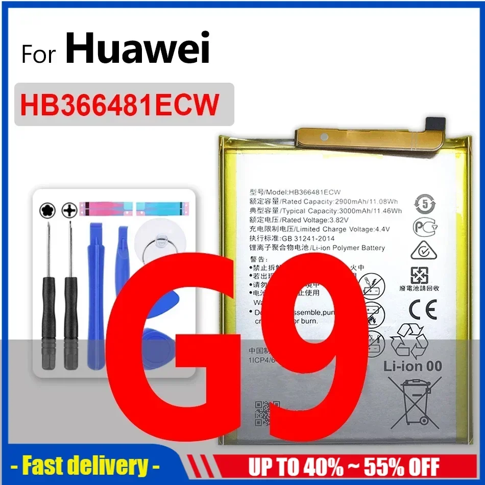 Battery For Huawei Ascend Nova 2 3 4 2i 3i 3e 4e 5i/G7 C199 G8 G8X G9 G10 Plus/Mate 7 8 9 10 20 X S SE RS Lite Pro Nova3 Nova4