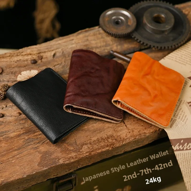 

Кошелек из коровьей кожи в стиле ретро, коврик из натуральной кожи, изношенный вертикальный коврик для мужчин и женщин, держатель для карт, зажим для денег