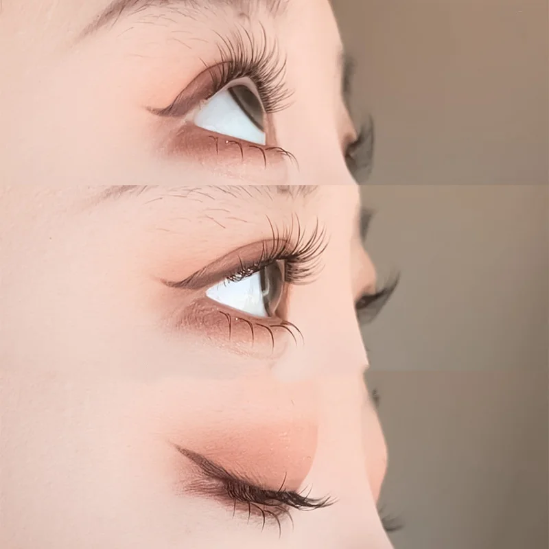 Miaojie diy clusters natural 10-16mm c/d onda individual dicas macias luz dividida dicas duplas segmentadas extensão de cílios cauda de andorinha