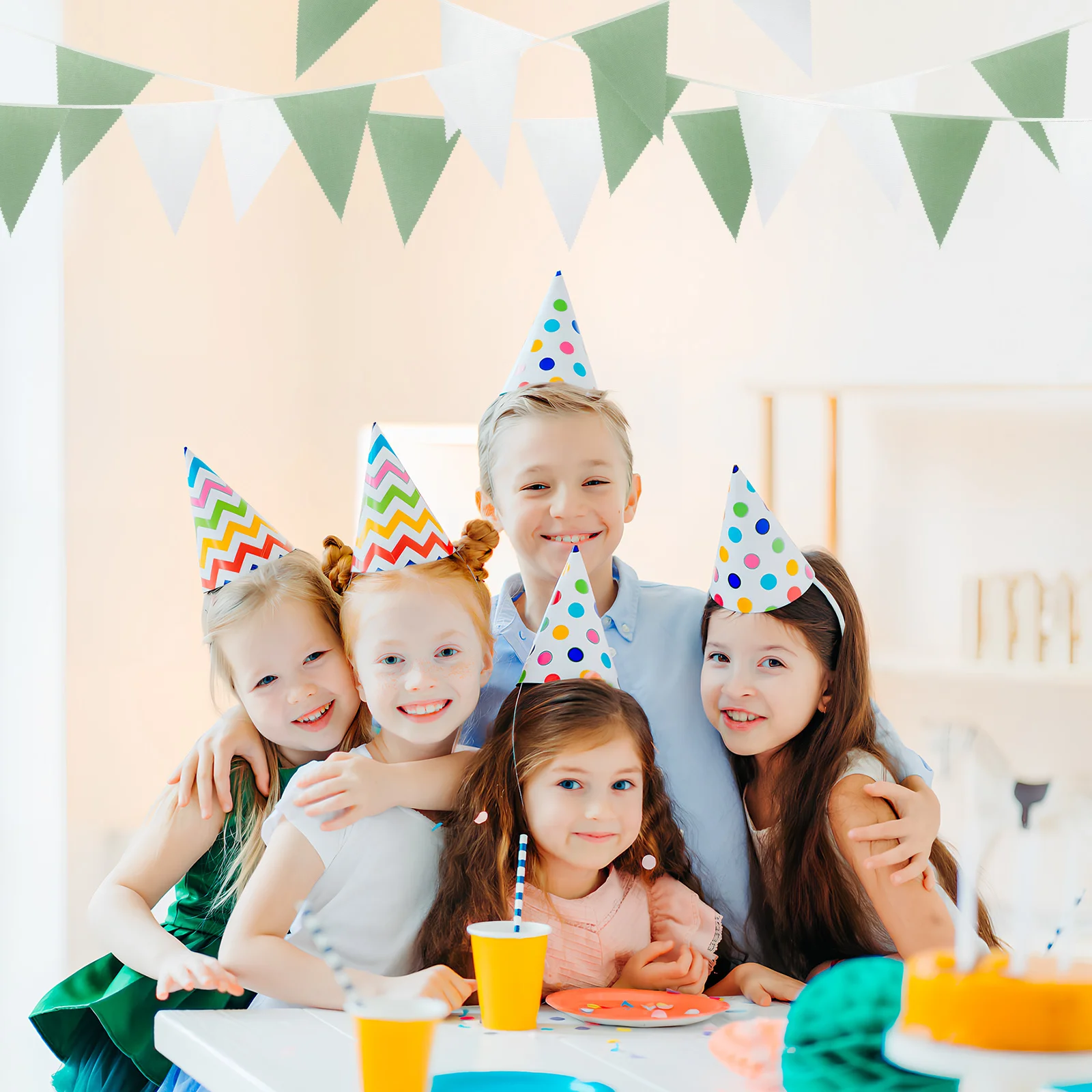 

42Pcs Birthday Banner Flags Triangle Pennant Party Decorations Baby Shower Supplies Boho Triangle Bunting Hanging Banner Decor