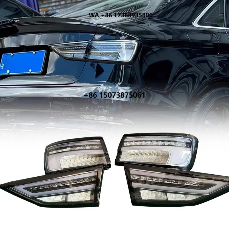 Suitable for A3/S3/RS3 2013-2019 LED Dynamic signal tail lights for sedans, animated rear brake and reverse accessories