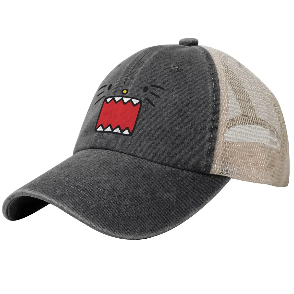 Hello Domo lalka twarz Denim czapka z daszkiem polowanie Camping oddychająca czapka typu Trucker kobieta mężczyzna Fashion Design czapka typu snapback