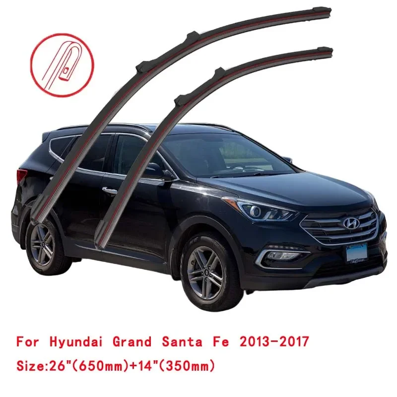 

Для Hyundai Santa Fe SM CM DM TM 1999-2023: Щетки стеклоочистителя лобового стекла, аксессуары для мойки, детали для чистки