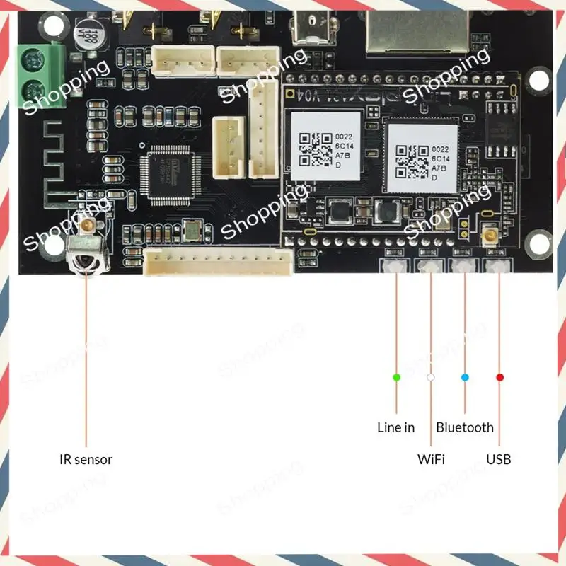 

M20K Up2stream Pro V3 Wireless Audio Receiver Board Bluetooth Audio Recei Wireless Stereo Music Module Multiroom DIY WIFI Audio