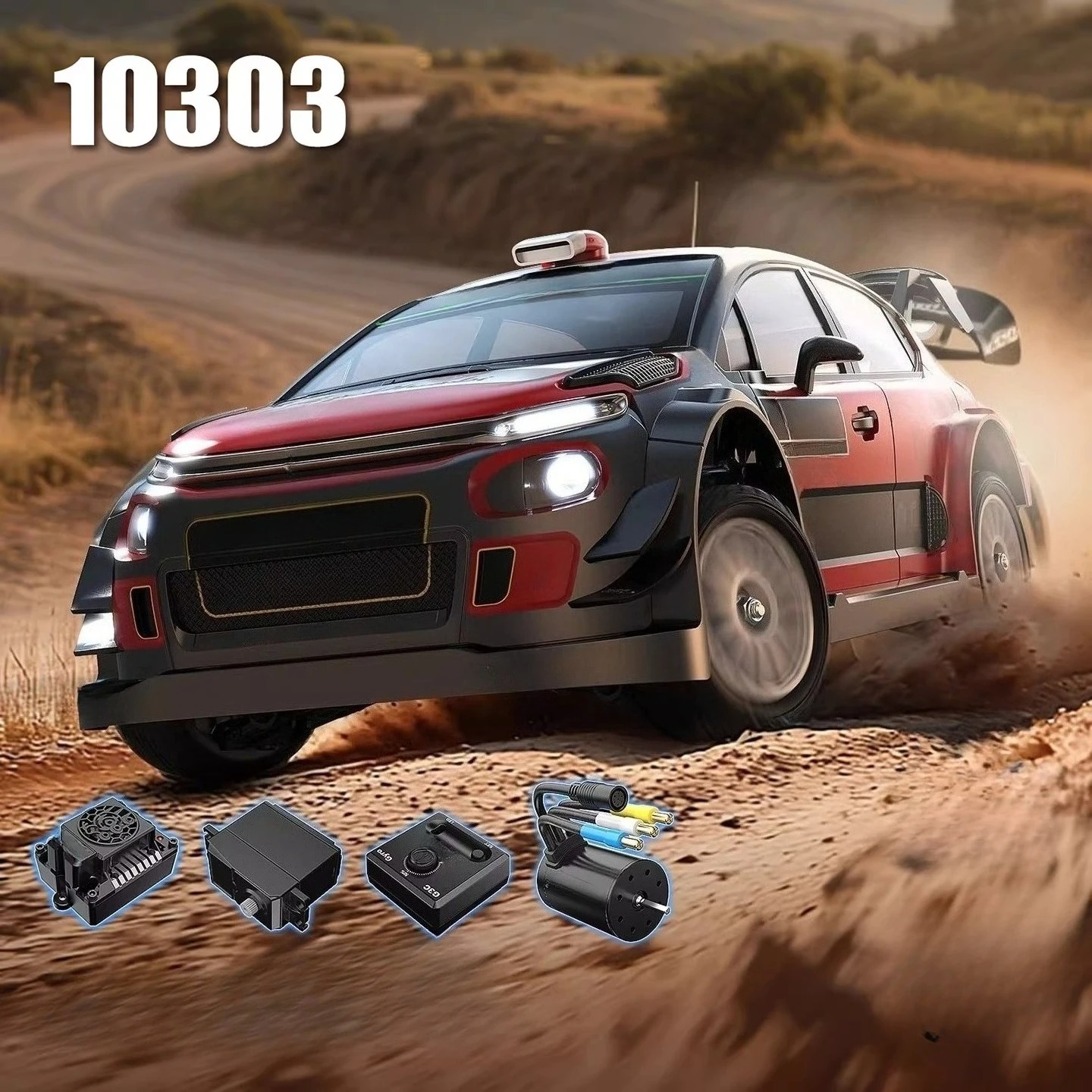 

1/10 Brushless Motor 4WD Remote Control Off-Road Car, High-Speed ​​Rally Car, Remote Control Toy
