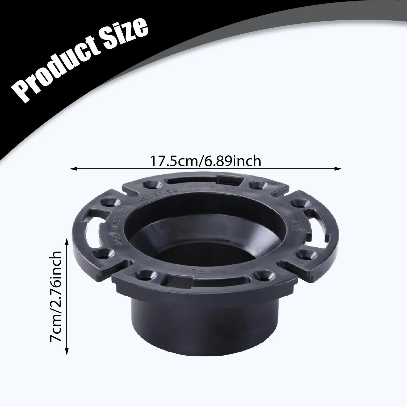 Premium-Reparaturset für Wohnmobil-Toilettenflanschdichtungen, schwarzer Kunststoff, Ersatz für Camping, Auto, Badezimmer, 300 310 320