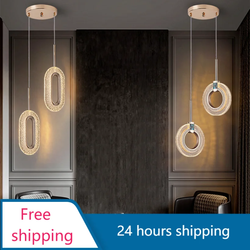 

Led Pendant Lights for Bedroom Bedside Entrance Hanging Lighting Fixtures Ceiling Modern Indoor Decoration Chandelier Nordic