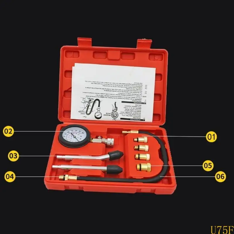 

U75F Cylinder Compression Tester Engine Cylinder Tester Leakage Test Set for Car