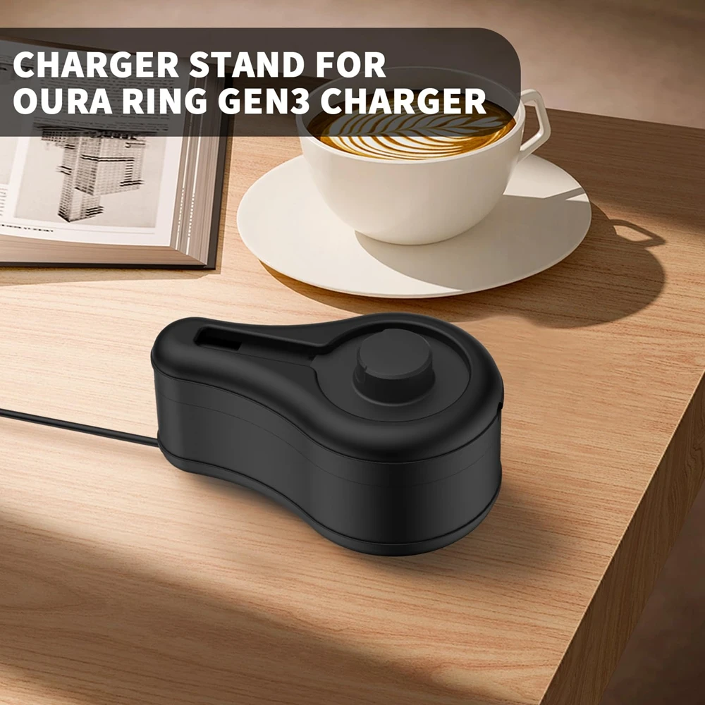 Funda protectora con soporte de carga de anillo inteligente, almacenamiento y antideslizante de silicona para Oura Ring3 6/7/8/9/10/11/12/13